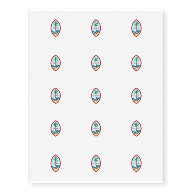 Guam State Seal Temporary Tattoos (Front)