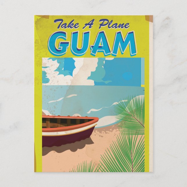 Guam Vintage Travel Poster Postcard (Front)