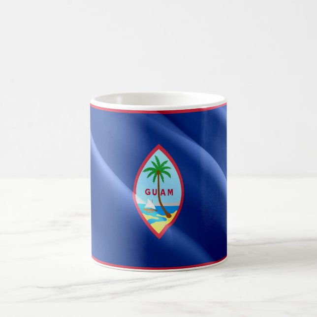 Guam - Waving Flag - Coffee Mug (Center)
