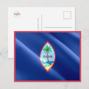 Guam - Waving Flag - Postcard