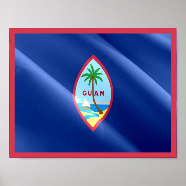 Guam - Waving Flag - Poster (Front)