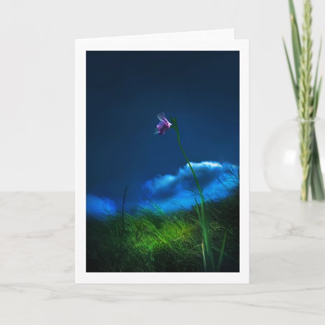 GUAM wild orchid Letterpress Thank You Card (Front)