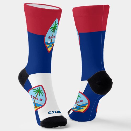 Guamanian Flag Patriotic Guam USA State Premium Socks