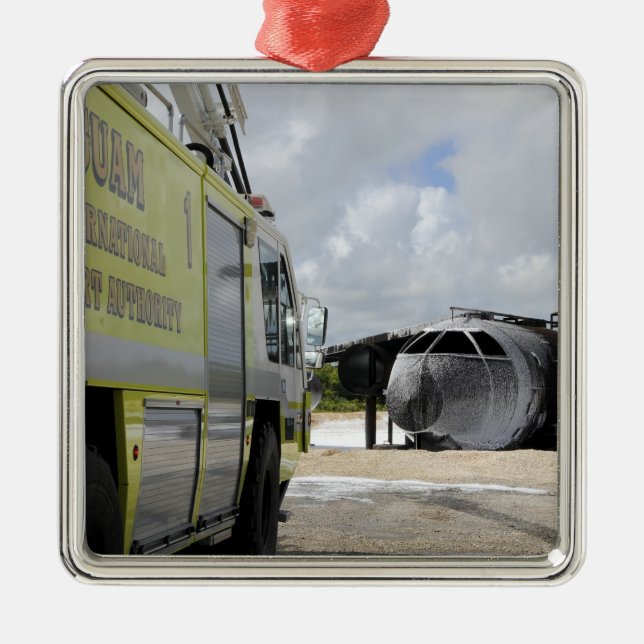 Guam's WONPAT Airport Metal Ornament (Front)