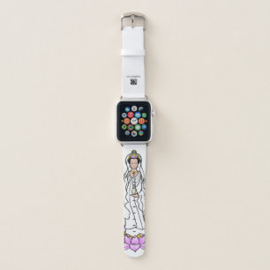 Guan Yin Bodhisattva on Lotus Flower  Apple Watch Band