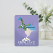 Guana Island British Virgin Islands travel poster (Standing Front)