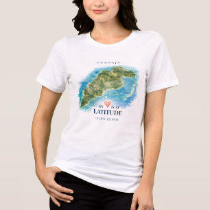 Guanaja Honduras Map Tri-Blend Shirt