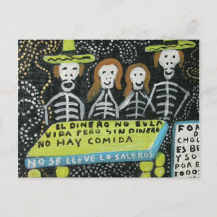 Guanajuato folk art, Día de los Muertos Postcard