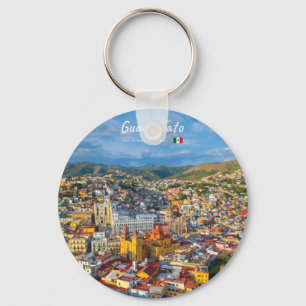Guanajuato, Mexico - Colorful Cityscape Keychain