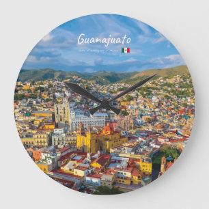 Guanajuato, Mexico - Colorful Cityscape Large Clock