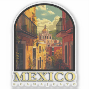 Guanajuato, Mexico Vintage Sticker