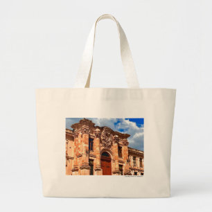 Guanajuato Pink Quarry Colonial Building Large Tote Bag