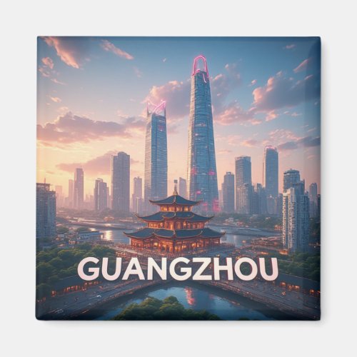 Guangzhou China City Souvenir 📍 Magnet