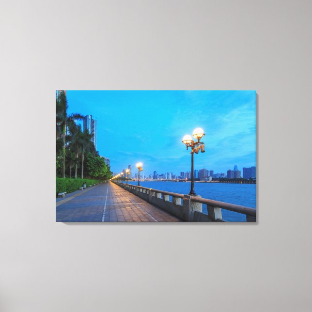 Guangzhou City waterfront Canvas Print (Front)