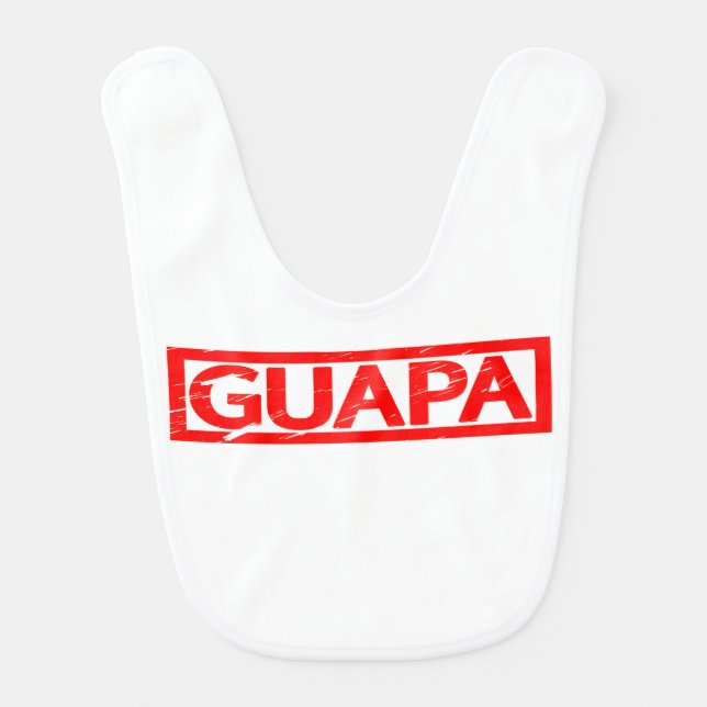 Guapa Stamp Baby Bib (Front)