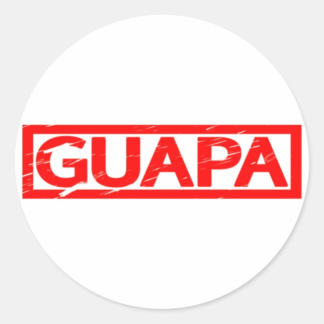 Guapa Stamp Classic Round Sticker (Front)