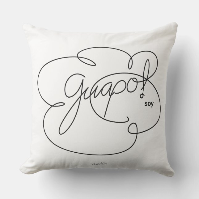 GUAPO soy - Bold CloudS Throw Pillow (Front)