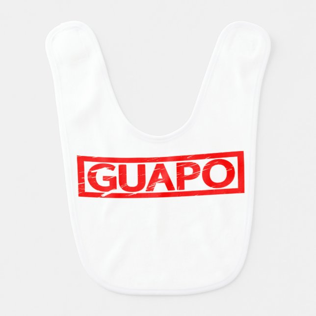 Guapo Stamp Baby Bib (Front)