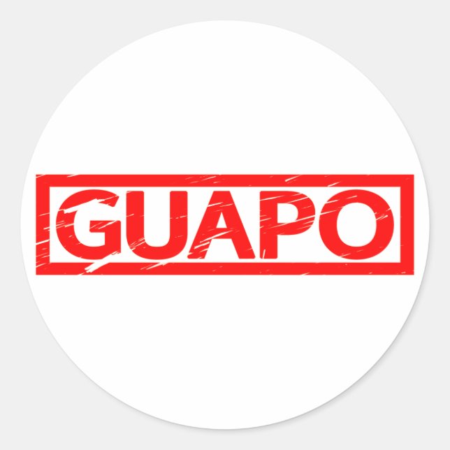 Guapo Stamp Classic Round Sticker (Front)