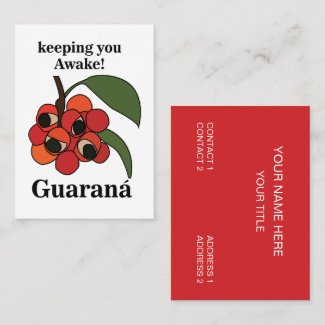 Guarana Fruit Plant Botanical Business Card