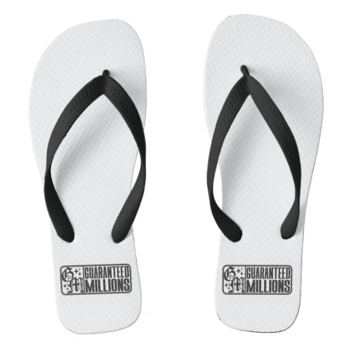 Guaranteed Millions Filp flops _ Horizontal logo Flip Flops