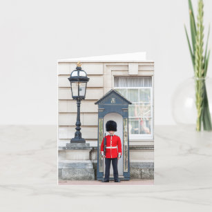 Guard At Buckingham Palace Blank Greeting Card