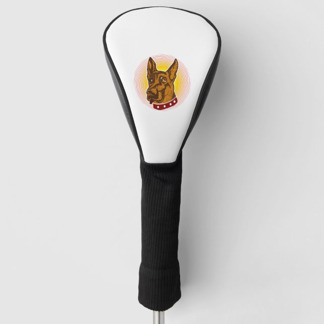 Guard Dog Belgian Malinois Shepherd Golf Head Cover (Front)
