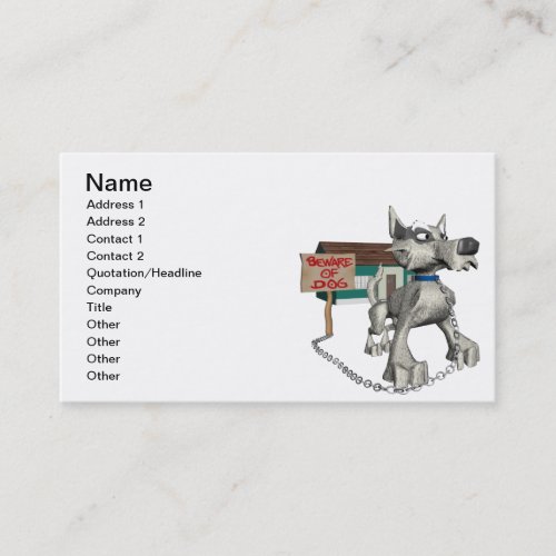 Guard Dog Business Card Template