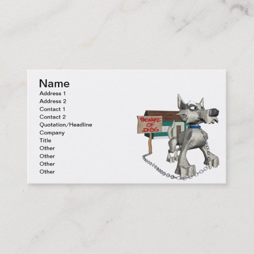 Customizable Guard Dog Business Card Template