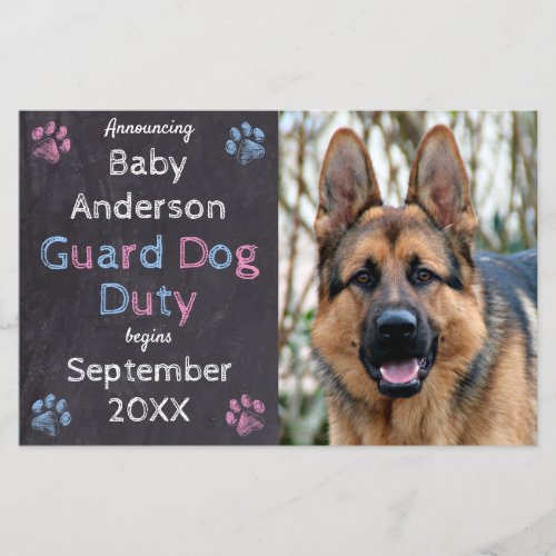 Guard Dog Duty Begins Dog Pregnancy Announcement