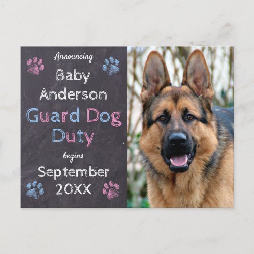 Guard Dog Duty Begins Pregnancy Announcement