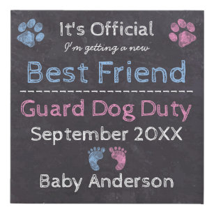 Guard Dog Duty Pregnancy Announcement Sign