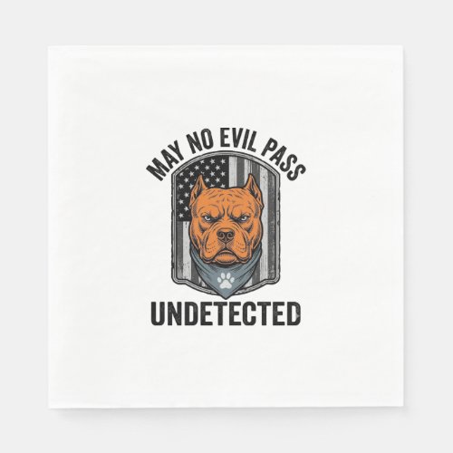 Guard Dog May No Evil Pass Vintage Vector Design Napkins