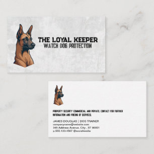 Guard Dog on Alert Business Card