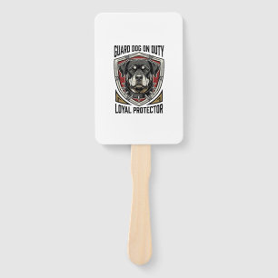 Guard Dog Shirt Vintage Engraved Protector Art_1 Hand Fan
