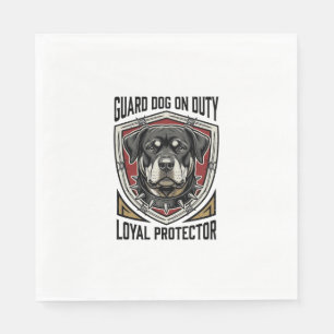 Guard Dog Shirt Vintage Engraved Protector Art_1 Napkins