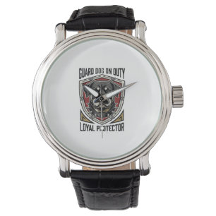 Guard Dog Shirt Vintage Engraved Protector Art_1 Watch