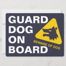 GUARD DOG/ YOU DRIVE SLOW car signs