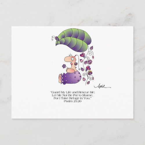 GUARD MY LIFE Postcard by April McCallum