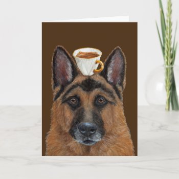 Guard Of The Cappuccino Greeting Card by vickisawyer at Zazzle