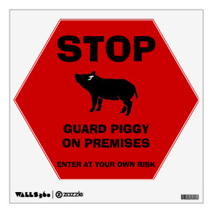 Guard Piggy Wall Decal