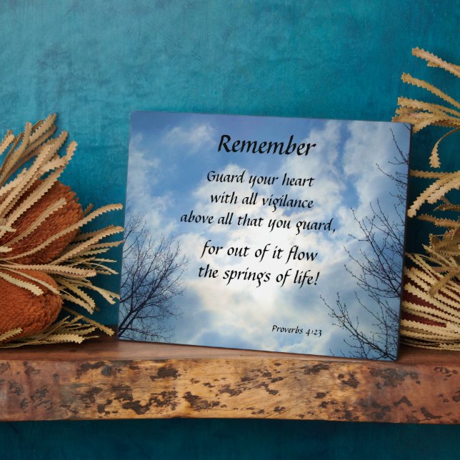 GUARD YOUR HEART  PLAQUE (Side)