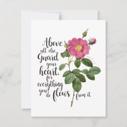 Guard your Heart _ Vintage Rose Proverbs 423