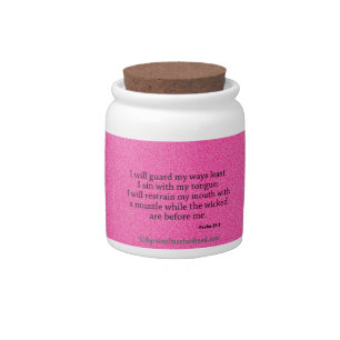Guard Your Mouth Christian Quotes Candy Jar