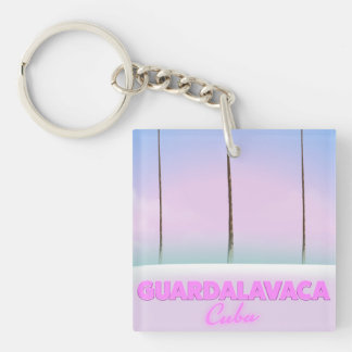 Guardalavaca Cuban vintage travel poster Keychain
