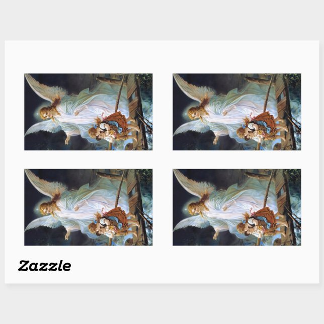Guardian Angel 2 Children On Bridge Large Stickers (Sheet)
