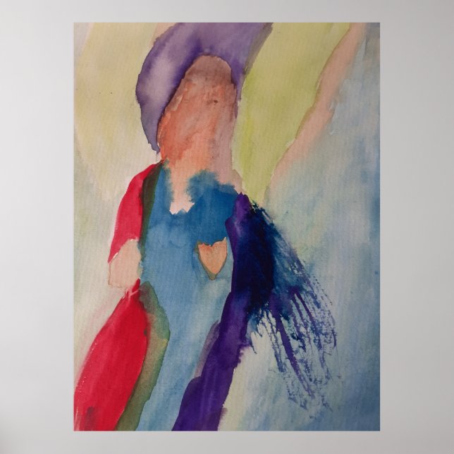 Guardian Angel Abstract Art Poster (Front)