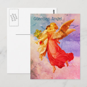 Guardian Angel And Child Inspirational Postcard