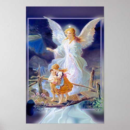 Guardian Angel and Children Poster