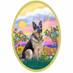 Guardian Angel and German Shepherd Cutout